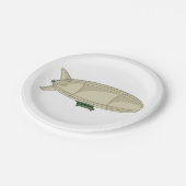Assiettes En Carton Zeppelin Transport volant (Angle)