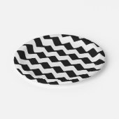 Assiettes En Carton Zig Zag - Noir (Angle)