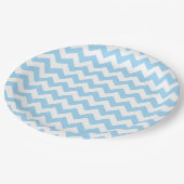 Assiettes En Carton Zigzag bleu, Chevron bleu, Motif géométrique (Angle)