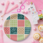 Assiettes En Carton Zigzag, Chevron, En vichy, Pois, Patchwork (Fête)