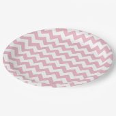 Assiettes En Carton Zigzag rose, Chevron rose, Motif géométrique (Angle)