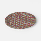 Assiettes En Carton Zigzag sans couture africaine motif (Angle)