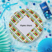 Assiettes En Carton Zimbabwe Drapeau zimbabwéen personnalisé (Fête)