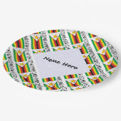 Assiettes En Carton Zimbabwe Drapeau zimbabwéen personnalisé (Angle)
