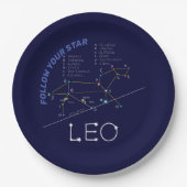 Assiettes En Carton Zodiac Constellation Leo (Devant)