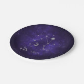 Assiettes En Carton Zodiac Purple Libra | Horoscope d'astrologie cosmi (Angle)