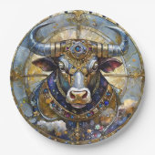 Assiettes En Carton Zodiac - Taurus Le Taureau (Devant)