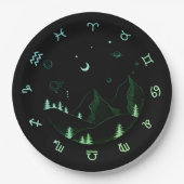 Assiettes En Carton Zodiac Wheel Mountain Landscape (Devant)