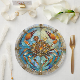 Assiettes En Carton Zodiaque - Cancer Le Crabe