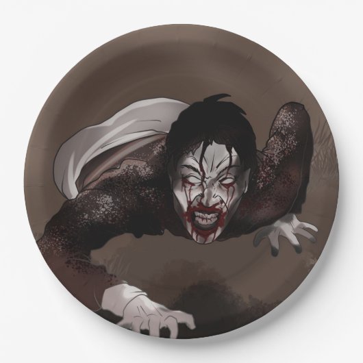 Assiettes En Carton Zombie (Devant)