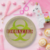 Assiettes En Carton Zombie Biodanger Halloween Plaques papier de parti (Fête)