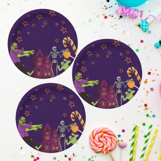 Assiettes En Carton Zombie Birthday Kids Party Plaque papier