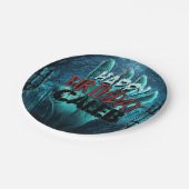 Assiettes En Carton Zombie Bonne fête d'anniversaire (Angle)