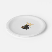 Assiettes En Carton Zombie Chat - Tricoter ou traiter Meow Halloween D (Angle)