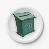 Assiettes En Carton Zone de vote verte (Devant)