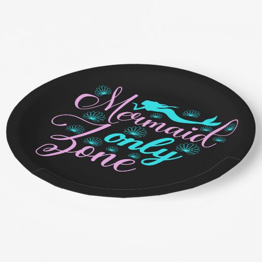Assiettes En Carton Zone Mermaid uniquement (Angle)