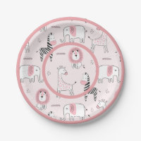 Zoo rose mignon Animaux Zebra Baby shower