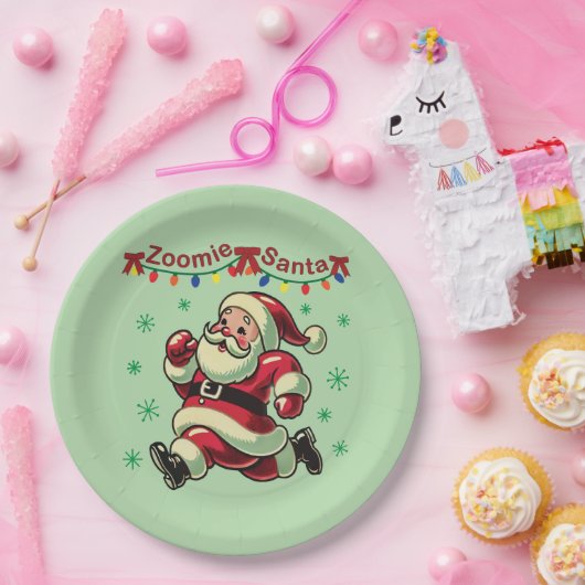Assiettes En Carton Zoomie Père Noël Noël (Fête)