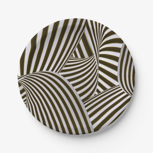Assiettes en papier 3D Twists (Devant)