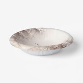 Assiettes en papier à fleurs en ivoire blanc (Angulaire)