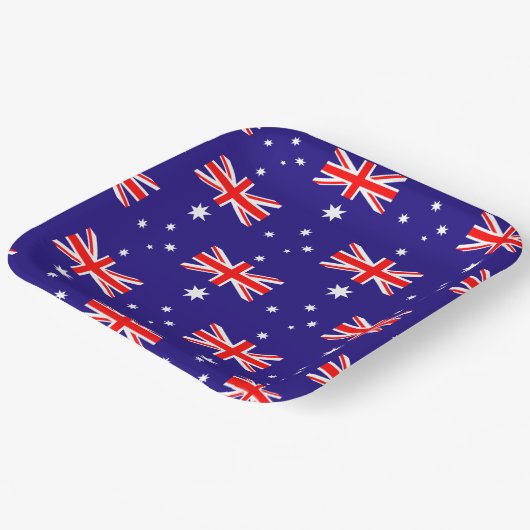Assiettes en papier à impression de drapeau austra (Angulaire)
