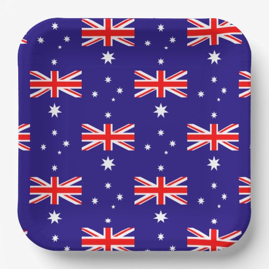 Assiettes en papier à impression de drapeau austra (Recto)