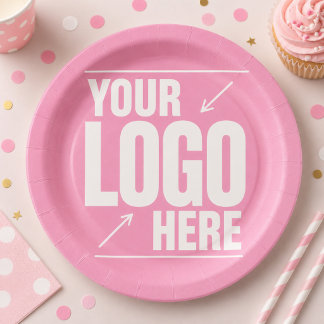 Assiettes en papier à logo personnalisé | Plat de