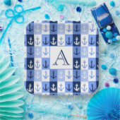 Assiettes en papier à monogramme d'ancres (Fête)