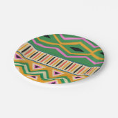 Assiettes en papier à motif africain (Angle)