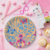 Assiettes en papier à motif papillon floral charma (Fête)
