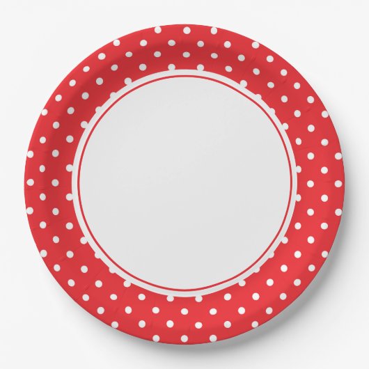 Assiettes en papier à pois (Devant)