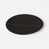 Assiettes en papier à thème CrazySexyCool noir (Angle)