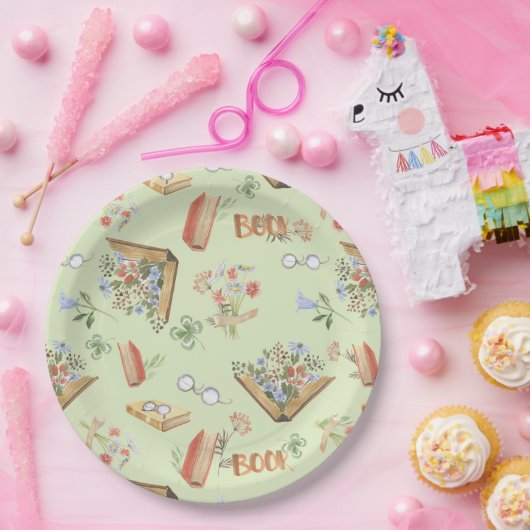 Assiettes en papier à thème de livre (Fête)