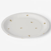 Assiettes en papier Abeille - Douce comme peut êtr (Angle)