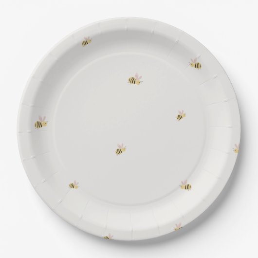 Assiettes en papier Abeille - Douce comme peut êtr (Devant)