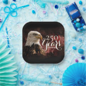 Assiettes en papier aigle chauve pour les 250 ans  (Fête)