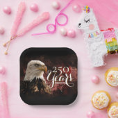 Assiettes en papier aigle chauve pour les 250 ans  (Fête)