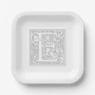 Assiettes en papier alphabet « E » William Morris