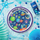 Assiettes en papier "Amis de l'espace" avec des al (Fête)