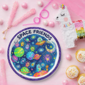 Assiettes en papier "Amis de l'espace" avec des al (Fête)