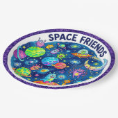 Assiettes en papier "Amis de l'espace" avec des al (Angle)