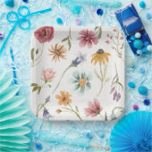 Assiettes en papier aquarelle florale (Fête)
