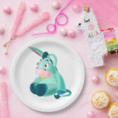 Assiettes en papier avec bébé âne (Fête)