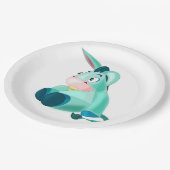 Assiettes en papier avec bébé âne (Angle)