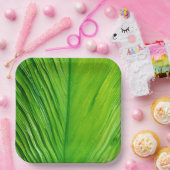 Assiettes en papier avec motif de feuilles (Fête)