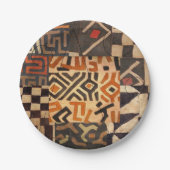 assiettes en papier avec une touche africaine (Devant)