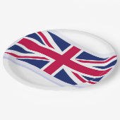 Assiettes en papier avec Union Jack (Angle)