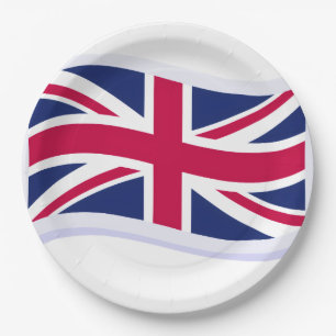 Assiettes en papier avec Union Jack