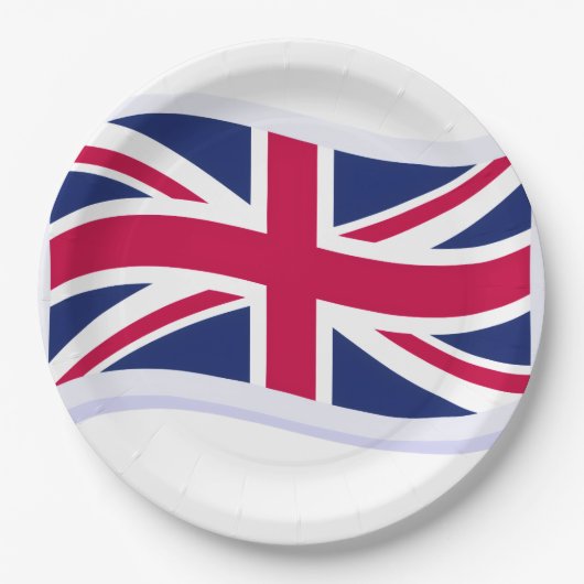 Assiettes en papier avec Union Jack (Devant)