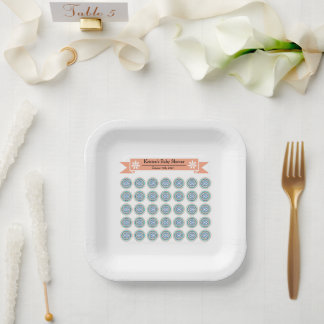 Assiettes en papier Azura Crest Baby Shower